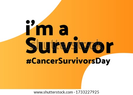 National Cancer Survivors Day. June. Holiday concept. Template for background, banner, card, poster with text inscription. Vector EPS10 illustration