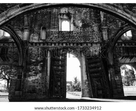 Antique church at Puebla Mexico
