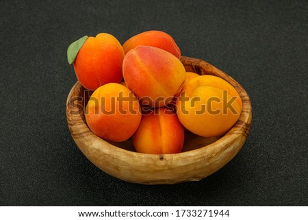 Fresh ripe sweet few apricots fruit