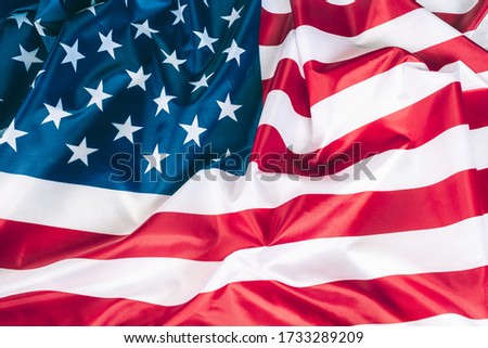 Closeup american flag background detail art