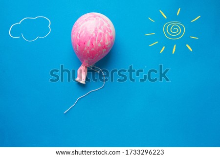 Ballon with copy space. Art image