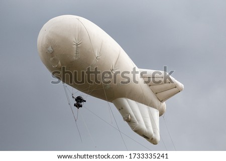 Police airship rises to the sky for observation