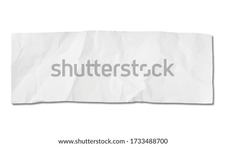 close up of  white crumpled ripped pieces of paper on white background