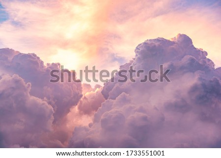 Clouds on sky sky pink and blue colors. Sky abstract natural background Royalty-Free Stock Photo #1733551001