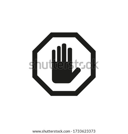 No entry sign icon on white background.