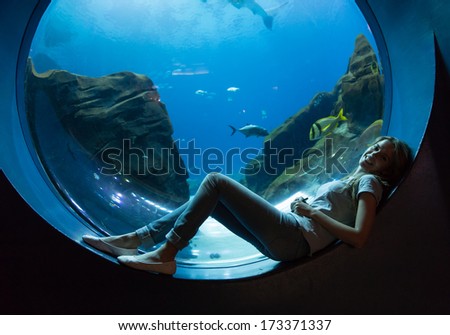 Girl at Aquarium