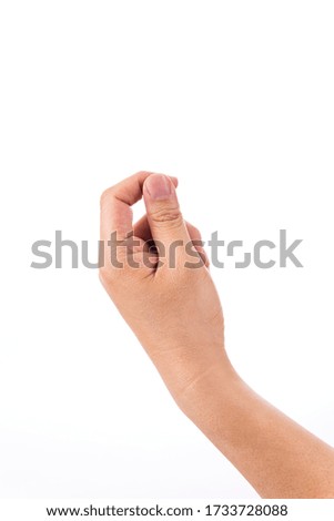 thumb and index finger contact