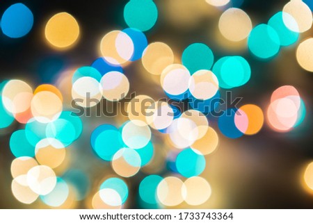 Festive Background With Natural Bokeh And Bright Golden Lights.