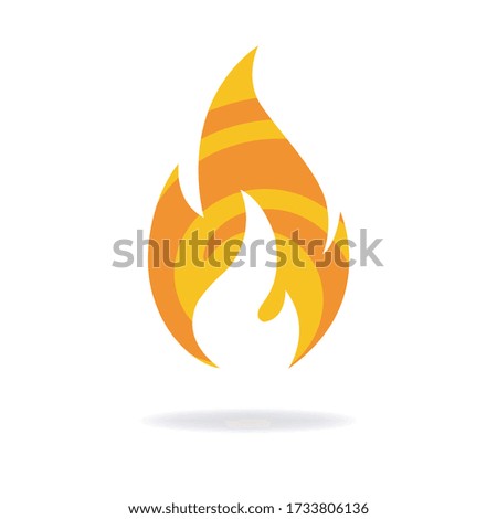 
Flaming flame design in orange colors