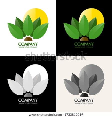 Creative Nature Leaf Green Logo vector.