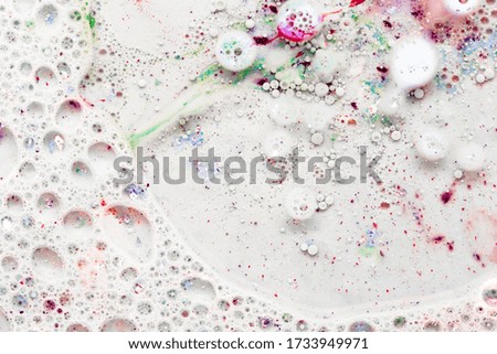 Mixed paint and oil texture. Alcohol ink splash. Colorful vibrant swirl. Wash template. Abstract acrylic bubbles. Liquid color backdrop. Design template.