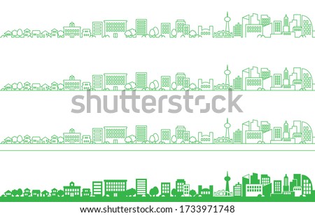 Background illustration of a simple cityscape