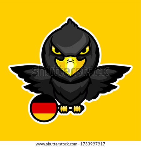 illustration vector graphic national animal of germany