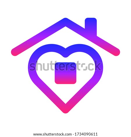 Icon stay home. Sign of the fight against COVID-19. Isolated vector on a white background.