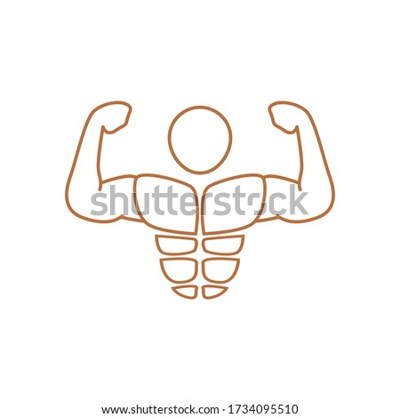 Bodybuilding icon design template vector isolated illustration