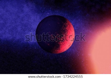 Exoplanet in deep space.Elements of this image were furnished by NASA.