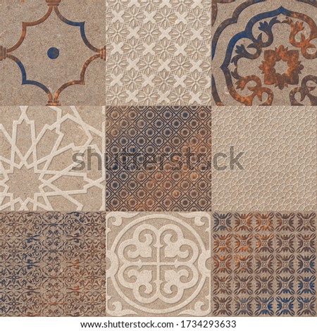 Geometric Patterned, Parking and Floor Tiles Textured Design