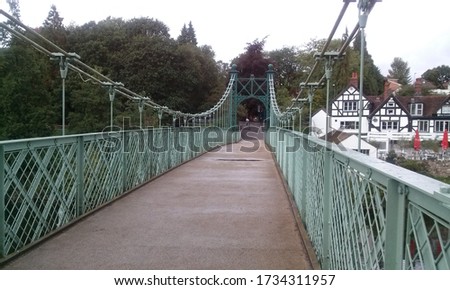 A bridge in England, Shrewsbury, where was born Charles Darwin.
