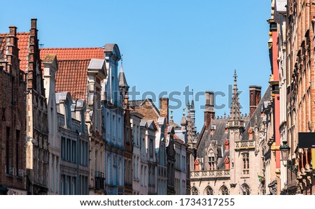Close up architecture in Bruges