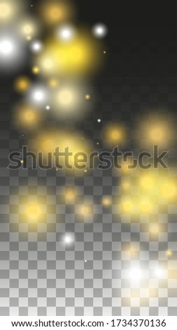 Luxurious Starry Night Design for Banner, Poster, Template, Card, Web, Advertisement, Party or Disco Print. Magic Particles Background with a Glow Light Design. 