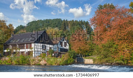 Wipperkotten Grinding House at Wipperaue,Wupper River,Bergisches Land,Germany Royalty-Free Stock Photo #1734406997