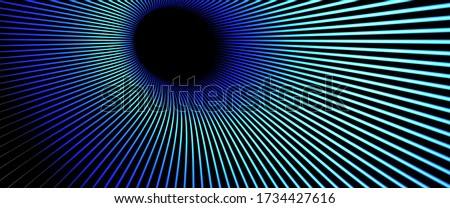 Tunnel or wormhole. Abstract Wormhole Science. 3D tunnel grid. Wireframe 3D surface tunnel. Abstract digital background Royalty-Free Stock Photo #1734427616