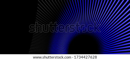 Tunnel or wormhole. Abstract Wormhole Science. 3D tunnel grid. Wireframe 3D surface tunnel. Abstract digital background Royalty-Free Stock Photo #1734427628