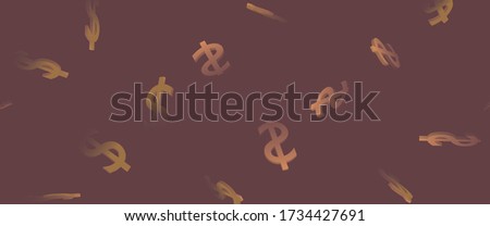 Money rain. Flying banknotes background. Currency course.