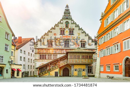 Old town hall of Lindau, Lake Constance Royalty-Free Stock Photo #1734481874