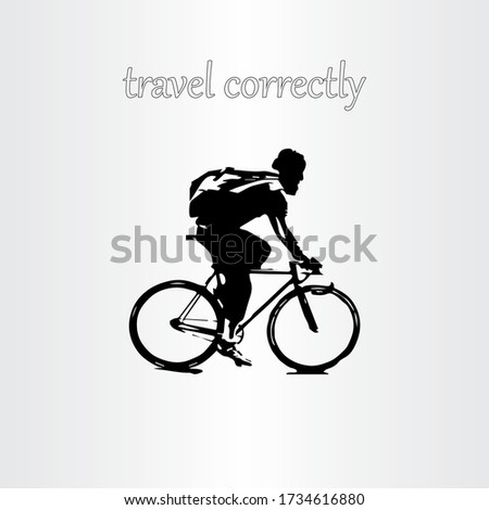 banner with a black cyclist