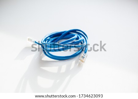 RJ-45, LAN cable, patch cord cable blue, internet cable