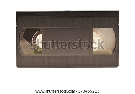 Blank Video Cassette on white background.