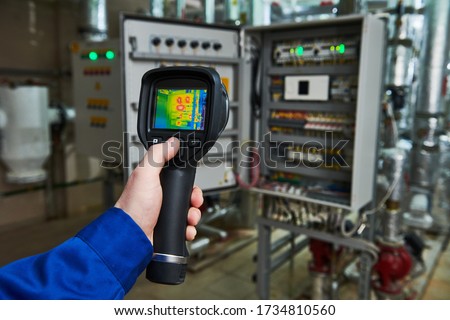 thermal imaging inspection of electrical equipment Royalty-Free Stock Photo #1734810560