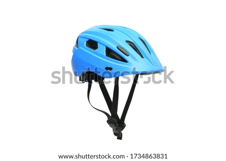A helmet for riding bicycle or playing skate isolated on white background                                 
