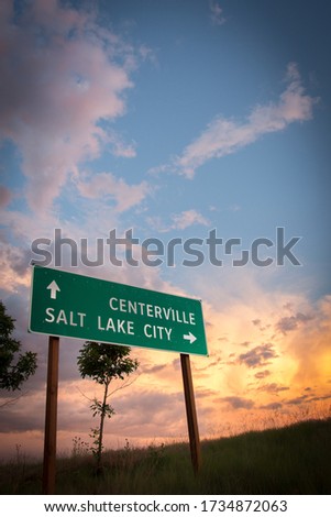 Street sign directing to Salt Lake