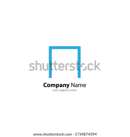 the simple modern business logo of letter N with white background