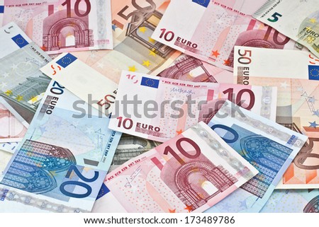 wallpaper created from euro banknotes