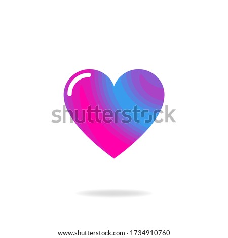 
Heart icon with soft colors gradient