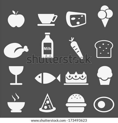 Food icons set.Vector 