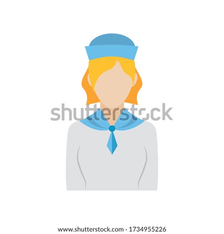 Isolated sailor icon. Professions or occupations icons - Vector