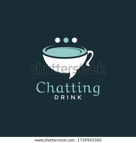 the simple chat drink logo