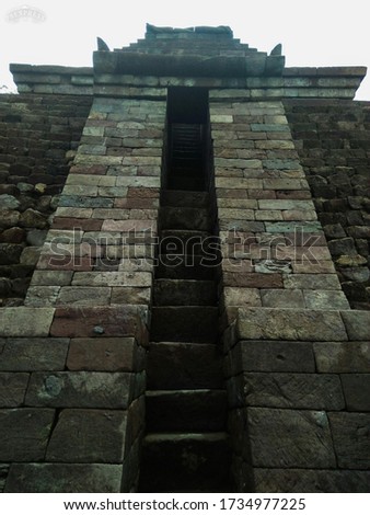 Temples support the historic site of the majapahit kingdom in Indonesia, evidence of a historical architectural history