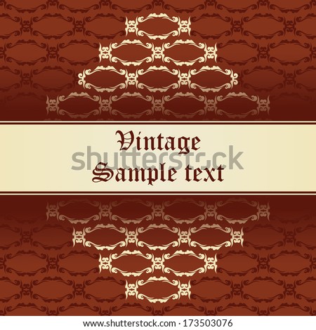 Vintage card. Vintage seamless background. Can be used as invitation       