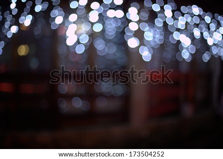 Beautiful, out of focus, abstract composition with colored city lights and bokeh 