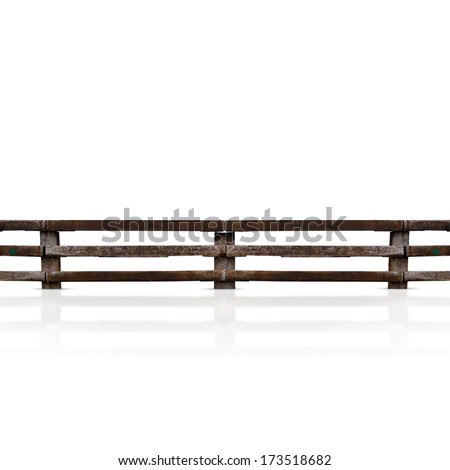 isolated grunge wooden fence Royalty-Free Stock Photo #173518682
