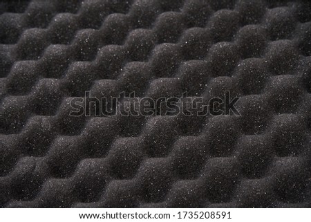 Foam sound protect wall texture. Audio recording background. Pyramid shape sponge waves. Soundproof professional detail. Music album mastering. Rubber design. Acoustic panel