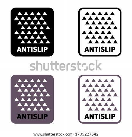 "Anti-slip" easy to grip coating information sign Royalty-Free Stock Photo #1735227542