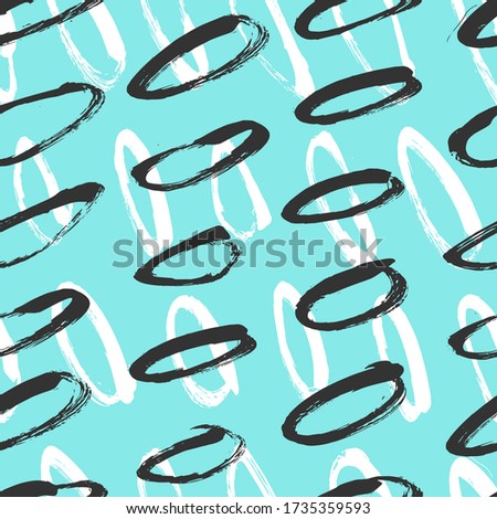 Vector seamless pattern with calligraphic brush strokes. Hand drawn. Good for wrapping paper, wedding card, birthday invitation, pattern fill, wallpaper