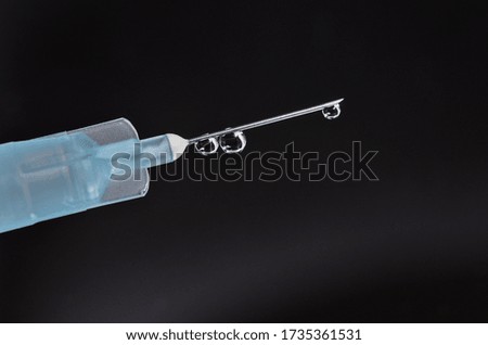 Syringe needle close-up shot. Medical and healthcare themes