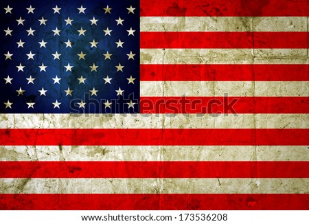 Grunge USA flag background 
